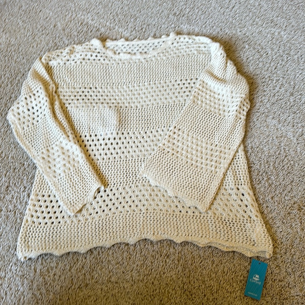 Seaside Whispers Crocheted Cover-Up NWT